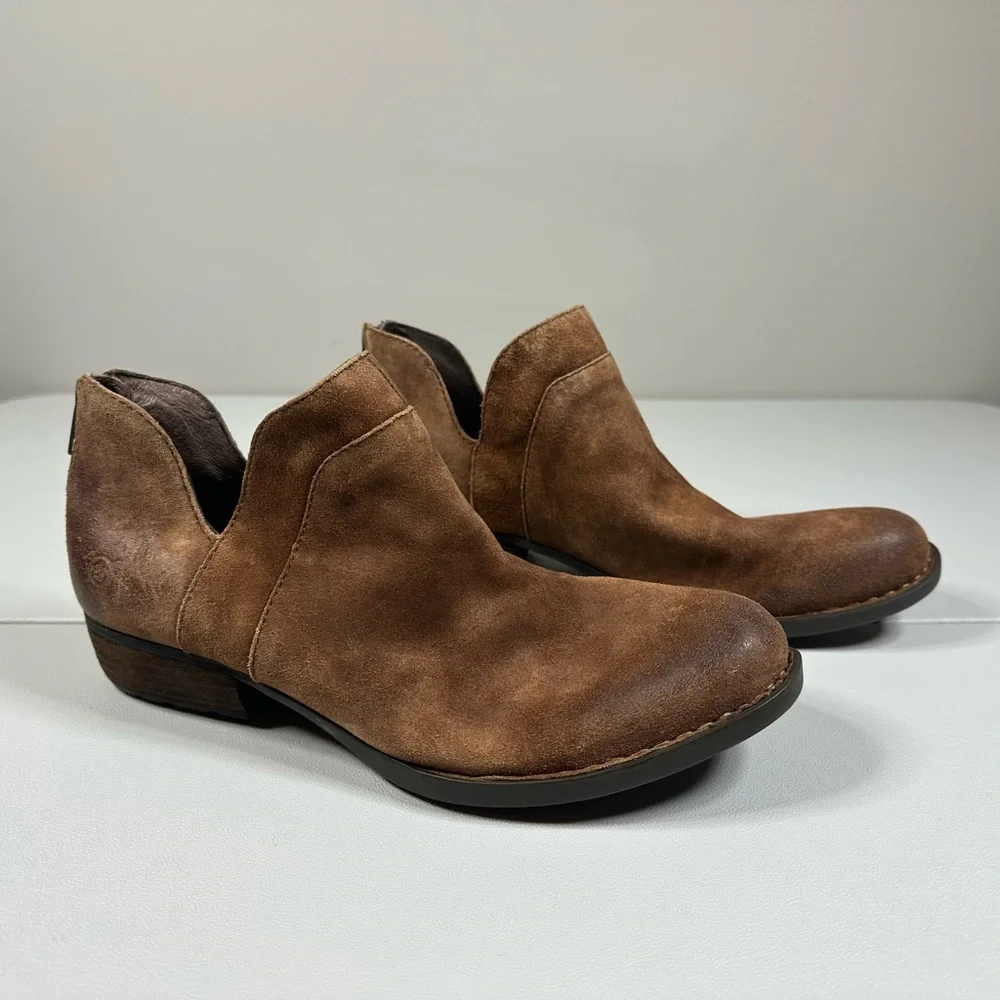 Born Kerri Distressed Suede Ankle Booties - Picture 2 of 10